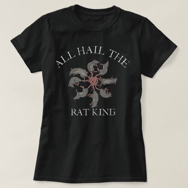 All Hail The Rat King  Medieval Rats Rodents Creep T-Shirt (Design Front)