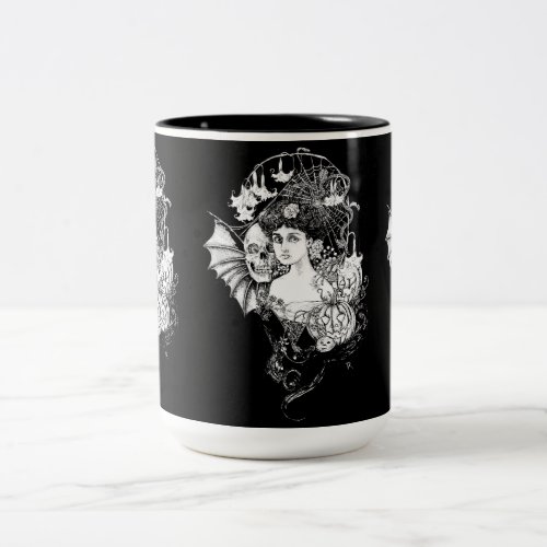  All Hallows Eve Art of Rebecca ODonnell  Two_Tone Coffee Mug