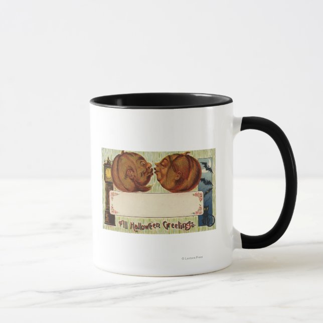 All Halloween GreetingsPumpkins Kissing Mug (Right)