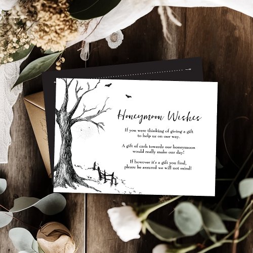 All Hallows Eve Halloween Our Honeymoon Wish Card