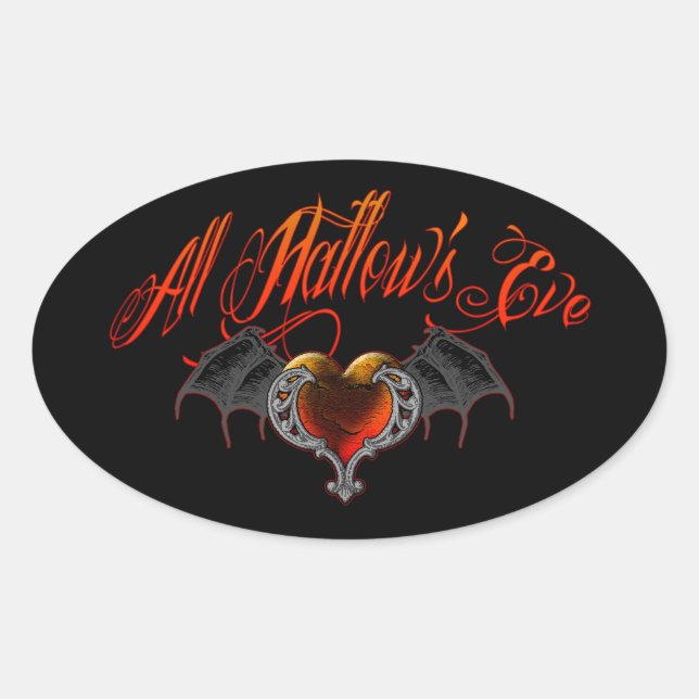 All Hallow's Eve Oval Sticker (Front)