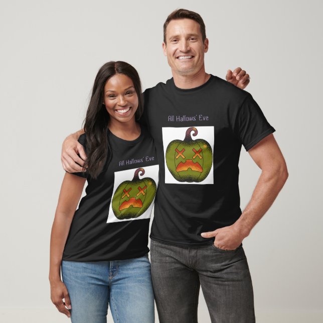 All Hallows Eve Scary Pumpkin Black Clothing Men's T-Shirt (Unisex)