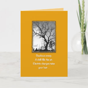All Hallows' Eve Tree & Wraith Greeting Card
