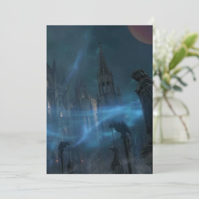 All Hallows Eve Wedding Invitation (Standing Front)