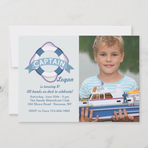 All Hands On Deck Photo Invitation