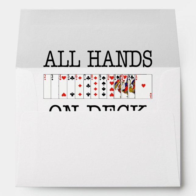 All Hands On Deck Playing Cards Envelope (Back (Bottom))
