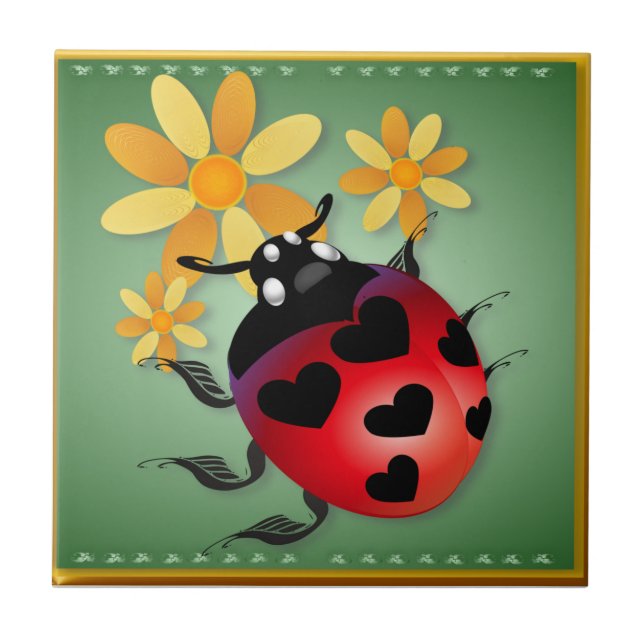 All Heart Ladybug Tiles 'n' Trivets (Front)
