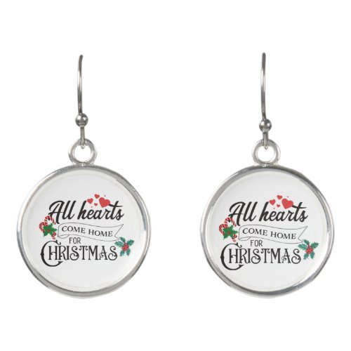 All hearts come home for Christmas Earrings