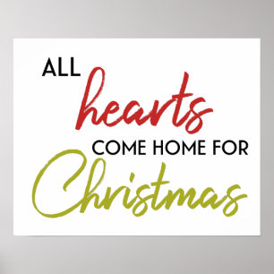 All Hearts Come Home For Christmas // Quote Decor