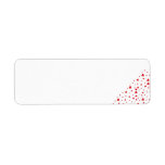 All Hearts in red Return Address Label