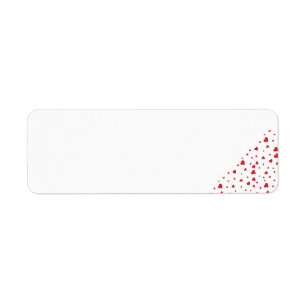 All Hearts in red Return Address Label