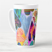 All Hearts Multi Patterns and Colors Big Hot Mug (Left Angle)