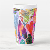 All Hearts Multi Patterns and Colors Big Hot Mug (Front)
