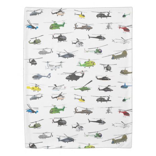 All Helicopters Duvet Cover