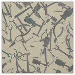 All His Tools Tan Green and Brown Manly Mock Camo Fabric