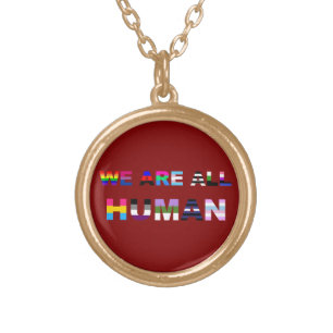 All Human Red Gold Plated Necklace