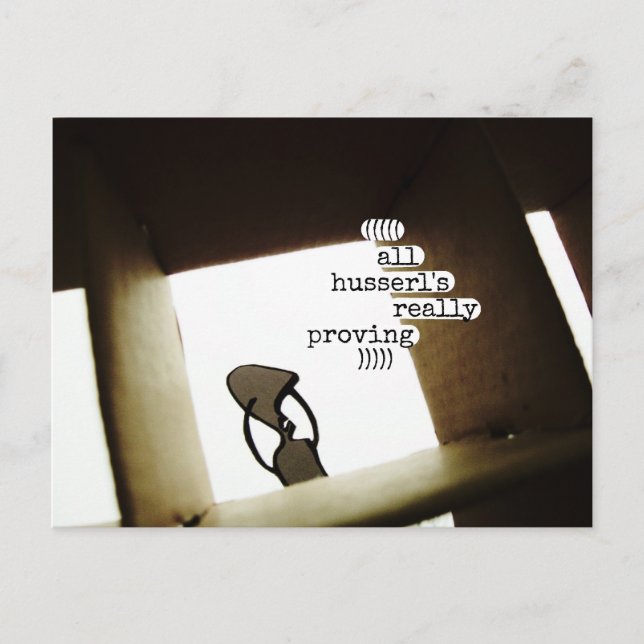 all husserl's really proving postcard (Front)