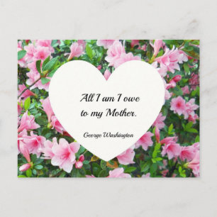 All I am I owe to my Mother. Postcard