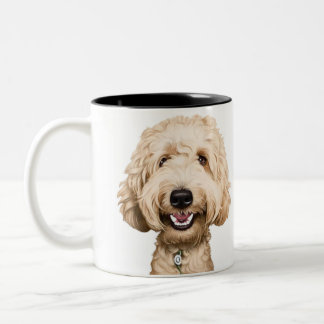 All I care about is...Labradoodle Two-Tone Coffee Mug