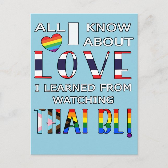 All I Know About Love I Learned From Watching Thai Postcard (Front)