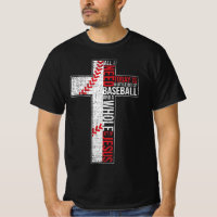 All I Need Is Baseball & Jesus Christian Cross Fai