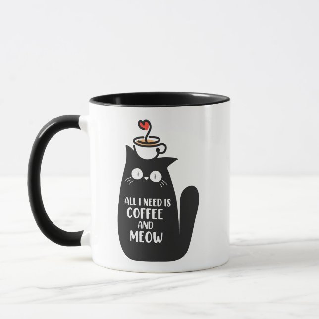 All I Need Is Coffee And Meow Mug (Left)