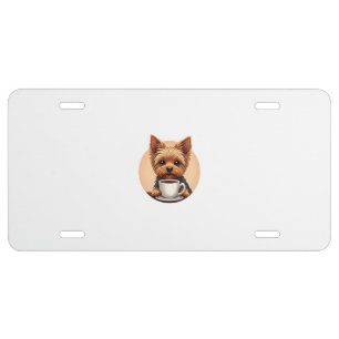 All I Need is Coffee and My Yorkie License Plate