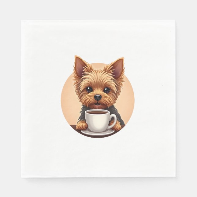 All I Need is Coffee and My Yorkie Napkins (Front)