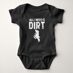GongYe Motocross Dirt Bike US Flag Baby Boys Girls Bodysuit Onesies Infant Cotton Creeper Black