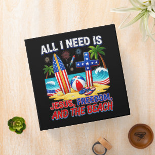 ALL I NEED IS JESUS 3 RING BINDER