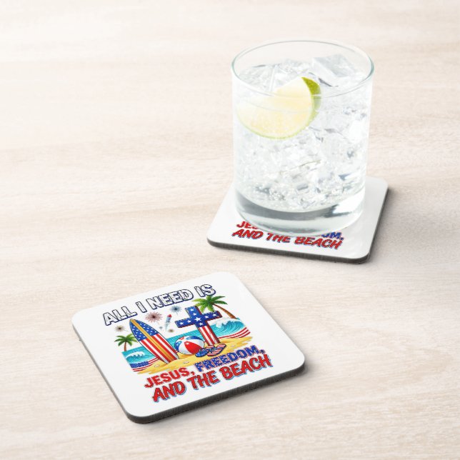 ALL I NEED IS JESUS BEVERAGE COASTER (Right Side)