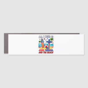ALL I NEED IS JESUS CAR MAGNET