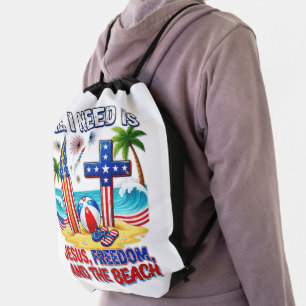 ALL I NEED IS JESUS DRAWSTRING BAG