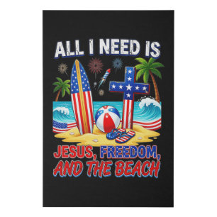 ALL I NEED IS JESUS FAUX CANVAS PRINT