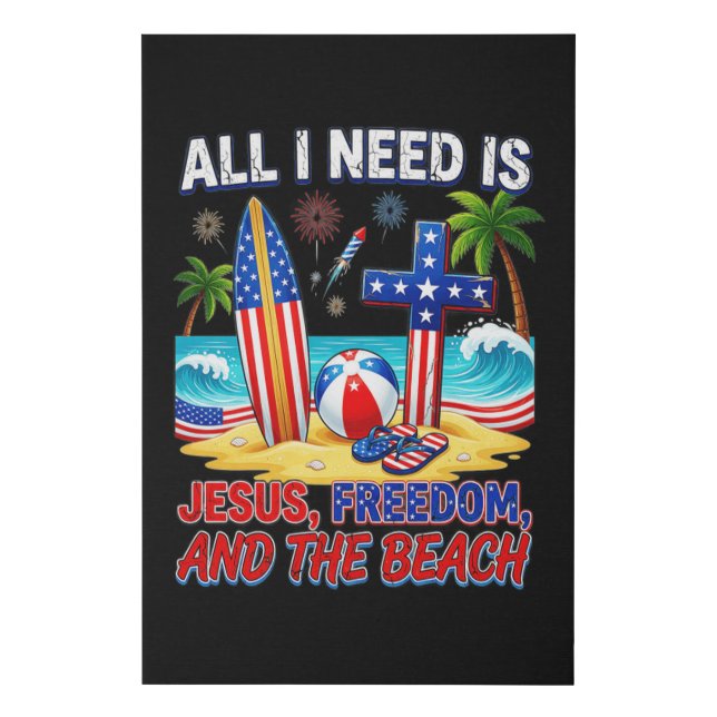 ALL I NEED IS JESUS FAUX CANVAS PRINT (Front)