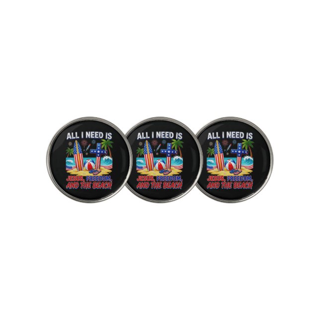 ALL I NEED IS JESUS GOLF BALL MARKER (3 Up)