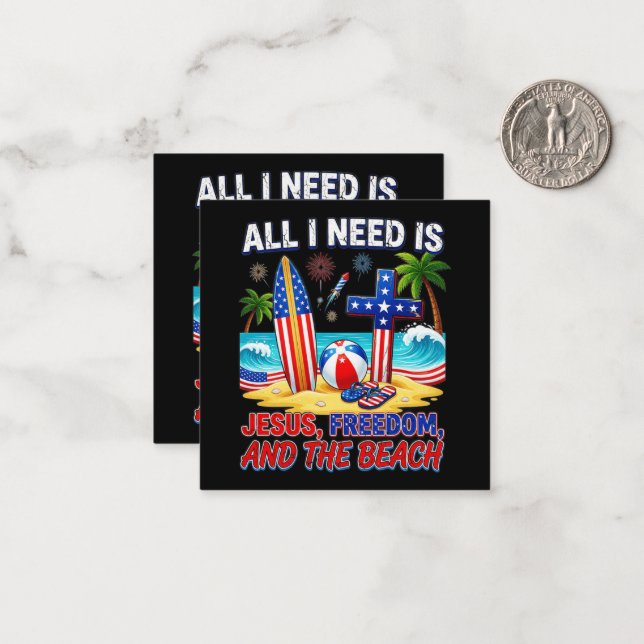 ALL I NEED IS JESUS NOTE CARD (Front/Back In Situ)