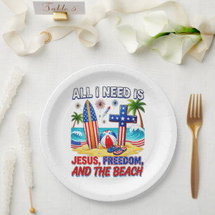 ALL I NEED IS JESUS PAPER PLATES
