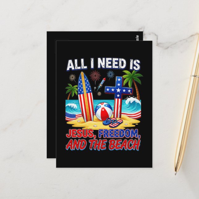 ALL I NEED IS JESUS POSTCARD (Front/Back In Situ)
