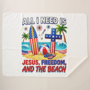 ALL I NEED IS JESUS SHERPA BLANKET