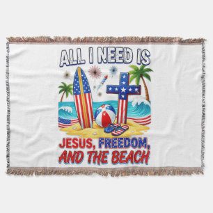 ALL I NEED IS JESUS THROW BLANKET