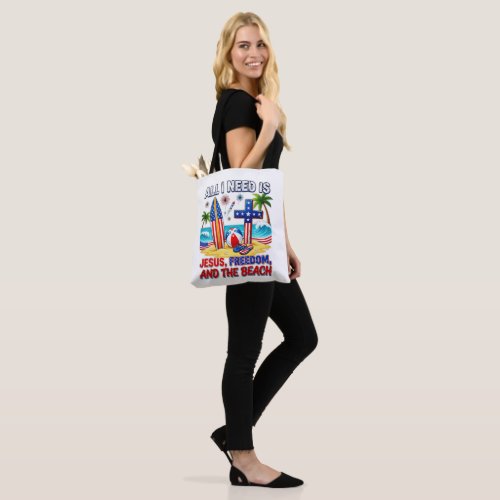 ALL I NEED IS JESUS TOTE BAG
