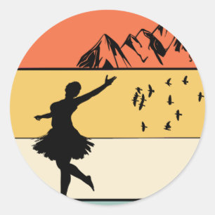 All I need is love and Highland Fling Dance gift Classic Round Sticker