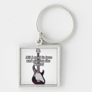 All i need is love and playing the guitar. vintage keychain