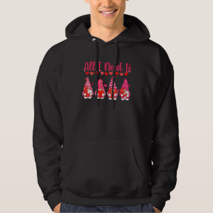 All I Need Is Love Gnome Hearts Women Couples Hoodie
