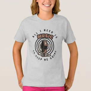 All I Need Is Music Custom Text T-Shirt