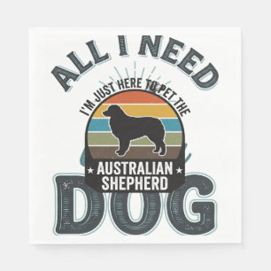 All I Need Is My Dog Vintage Engraving Dog Lover D Napkins