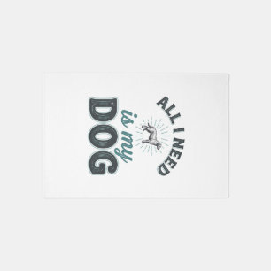 All I Need Is My Dog Vintage Engraving Dog Lover D Rug