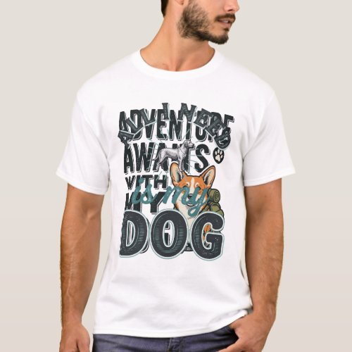 All I Need Is My Dog Vintage Engraving Dog Lover D T-Shirt