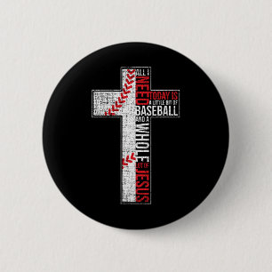 All I Need Is Sell And Jesus Christian Cross Faith Button